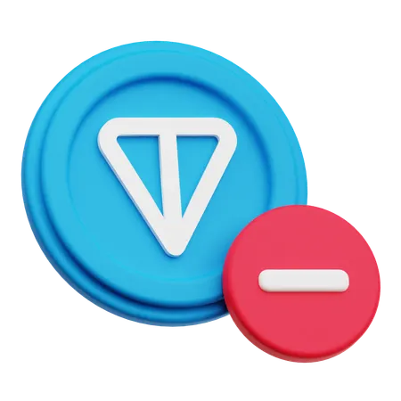 トンコイン削除  3D Icon
