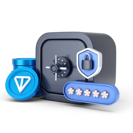 Ton Coin Security  3D Icon