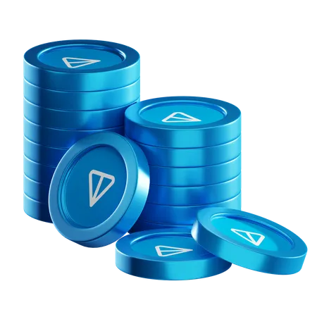 Ton Coin Stacks  3D Icon