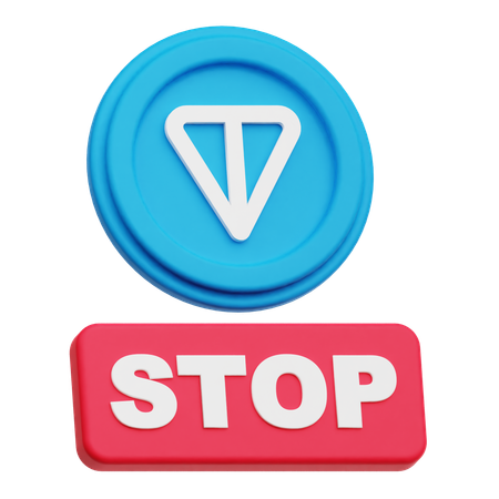 トンコインストップ  3D Icon