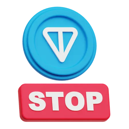 トンコインストップ  3D Icon