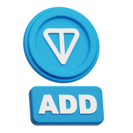 Toncoin Add  3D Icon