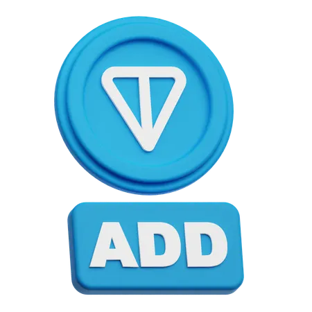Toncoin Add  3D Icon