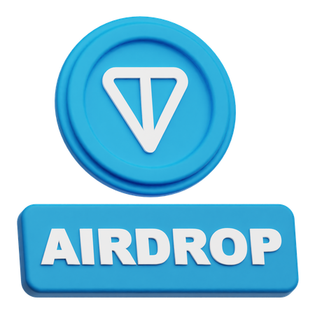 Toncoin Airdrop  3D Icon