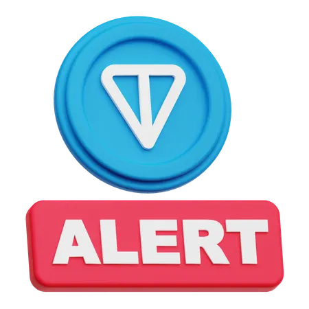 Toncoin  alert  3D Icon