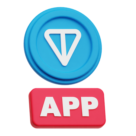 Toncoin App  3D Icon