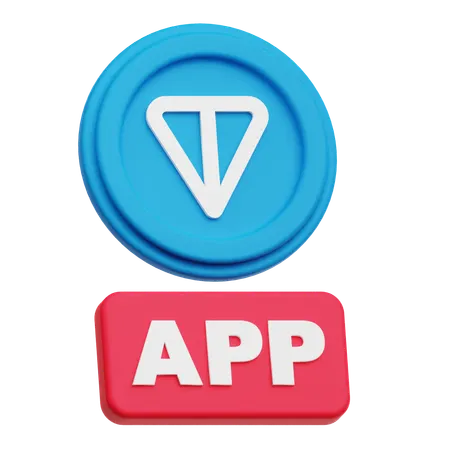 Toncoin App  3D Icon