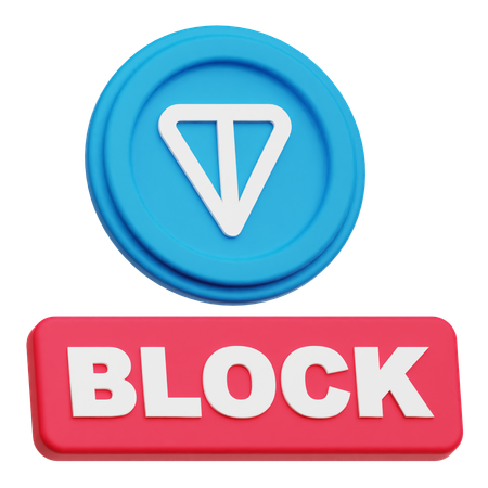 Toncoin Block  3D Icon