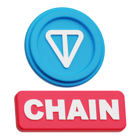 Toncoin Chain  3D Icon