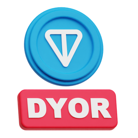 Toncoin Dyor  3D Icon