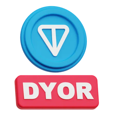 Toncoin Dyor  3D Icon