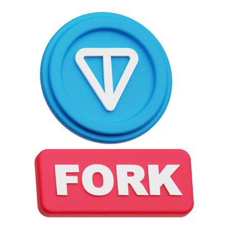 Toncoin  fork  3D Icon