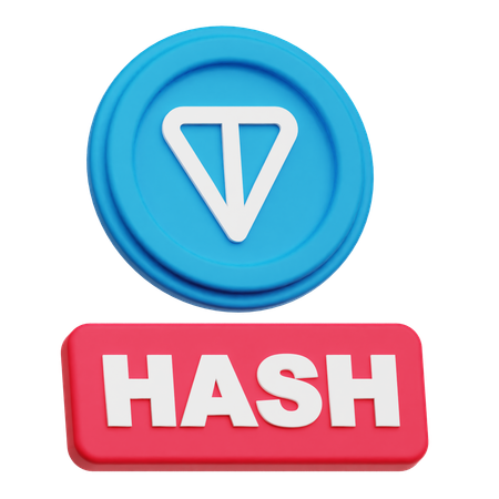 Toncoin Hash  3D Icon