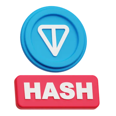 Toncoin Hash  3D Icon