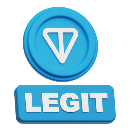 Toncoin Legit  3D Icon