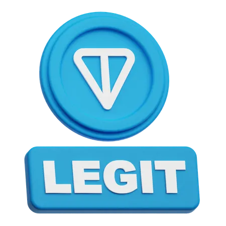 Toncoin Legit  3D Icon