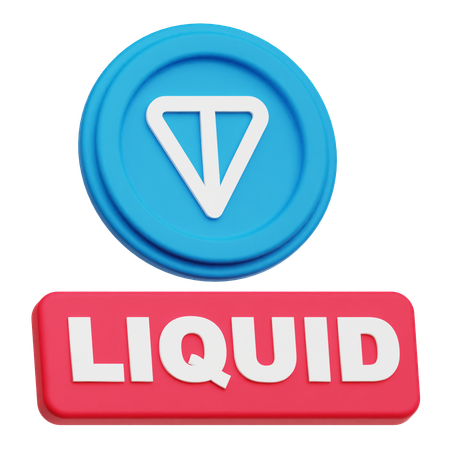 Toncoin Liquid  3D Icon