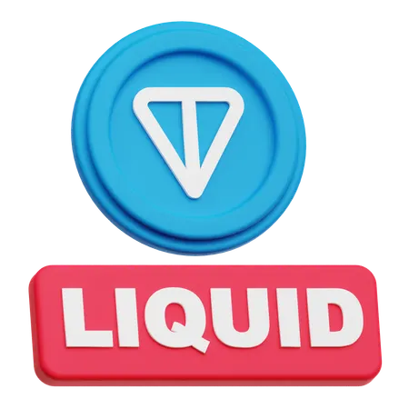 Toncoin Liquid  3D Icon