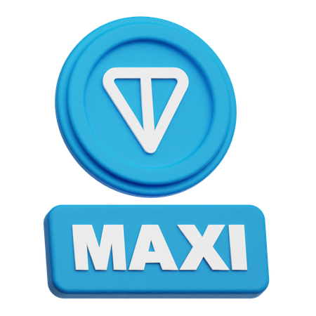 Toncoin Maxi  3D Icon