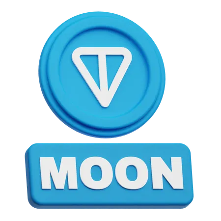 Toncoin Moon  3D Icon