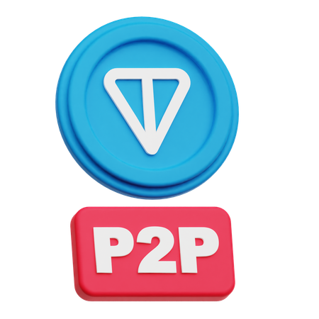 Toncoin P 2 P  3D Icon