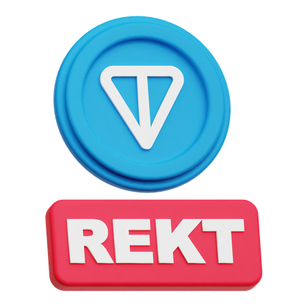 Toncoin Rekt  3D Icon
