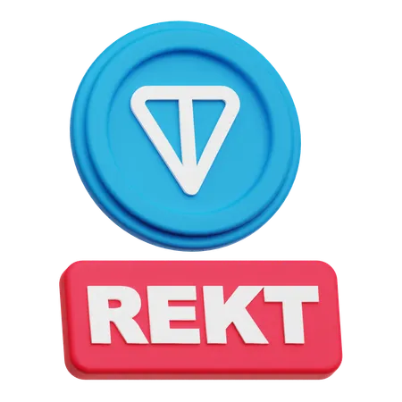 Toncoin Rekt  3D Icon