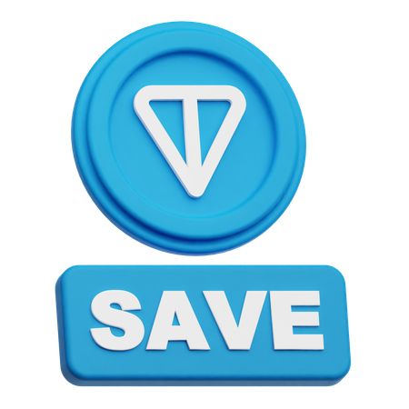 Toncoin  save  3D Icon