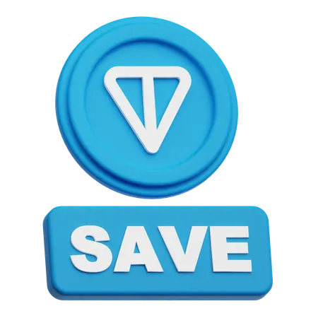 Toncoin  save  3D Icon