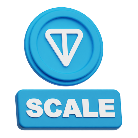 Toncoin  scale  3D Icon