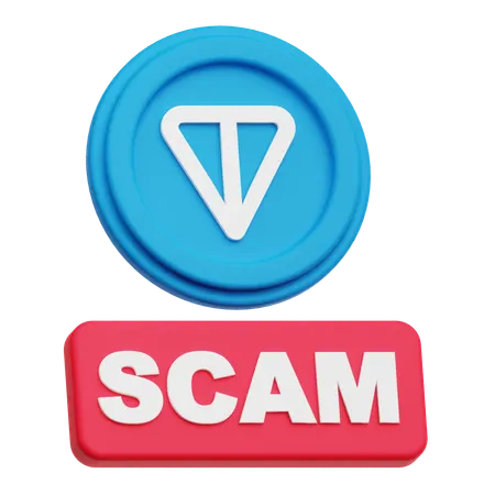 Toncoin Scam  3D Icon