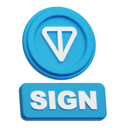 Toncoin  sign  3D Icon