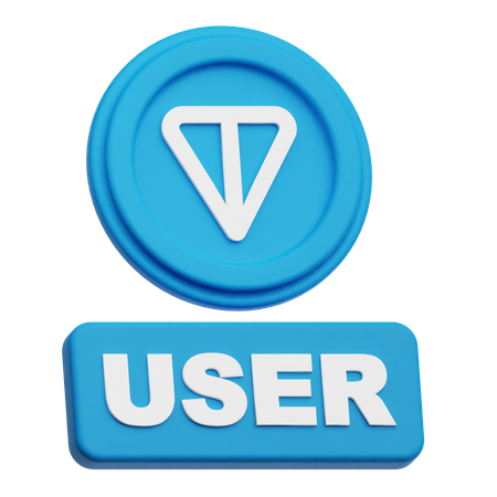 Toncoin User  3D Icon