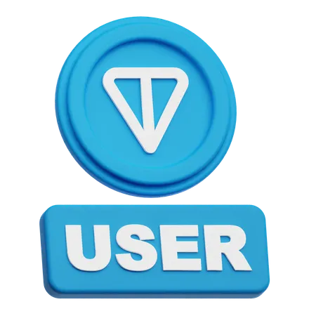 Toncoin User  3D Icon