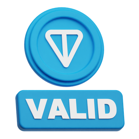 Toncoin Valid  3D Icon