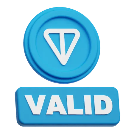 Toncoin Valid  3D Icon