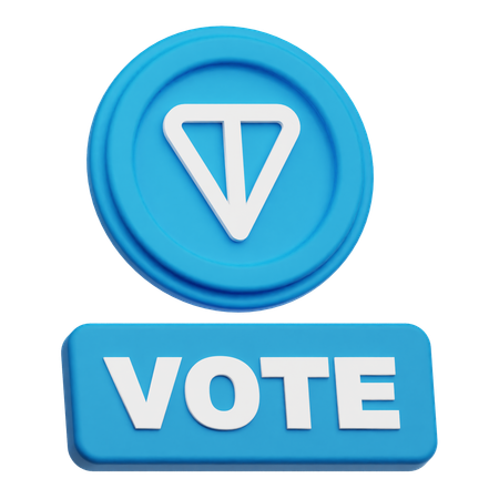 Toncoin  vote  3D Icon
