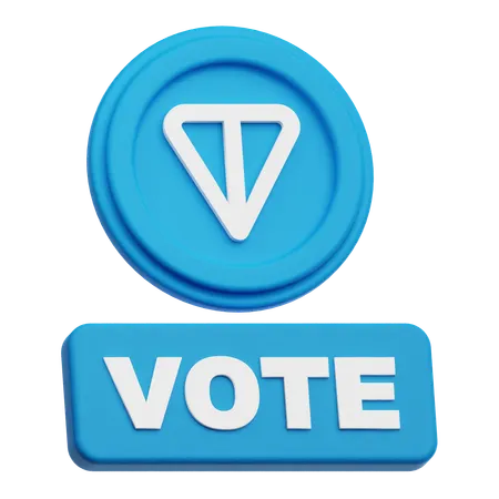 Toncoin  vote  3D Icon