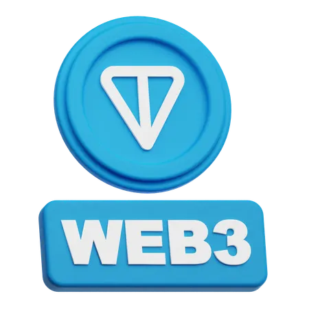 Toncoin Web 2  3D Icon