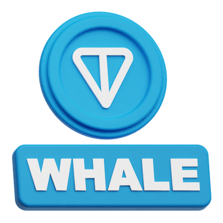 Toncoin Whale  3D Icon