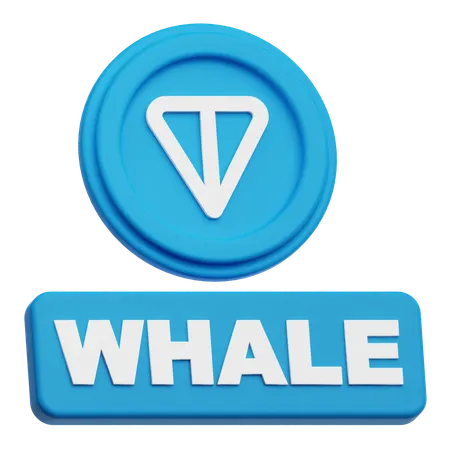 Toncoin Whale  3D Icon