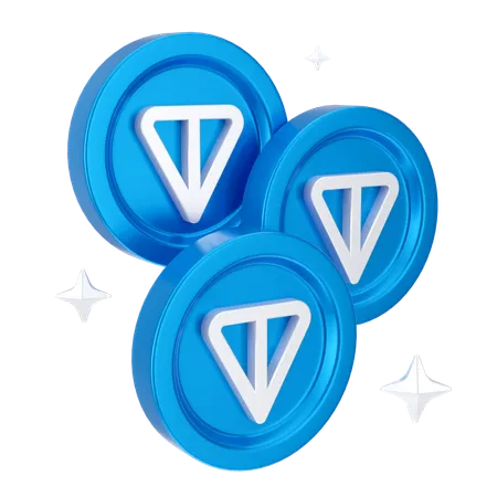 Moedas de tonelada  3D Icon