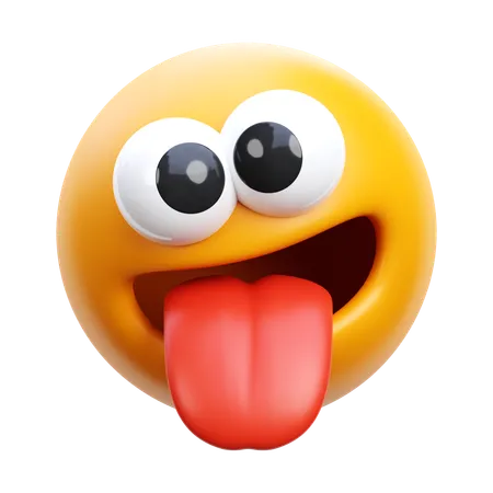 Tongue Emoji 3 D Render Icon Illustration 3D Icon