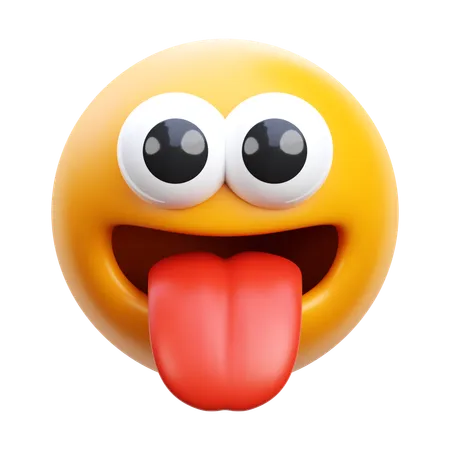 Tongue Emoji 3 D Render Icon Illustration 3D Icon