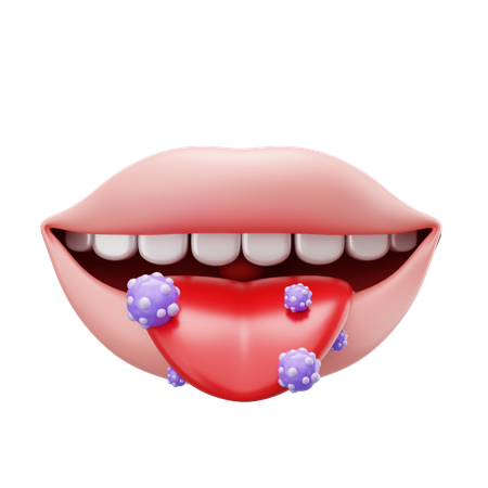 Tongue Cancer  3D Icon