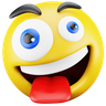 3d tongue emoji logo