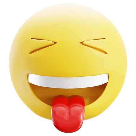 Tongue Squint Emoji  3D Icon
