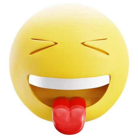 Tongue Squint Emoji  3D Icon