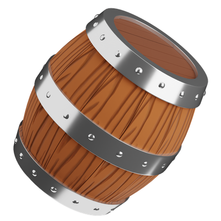 Tonneau de bois  3D Icon