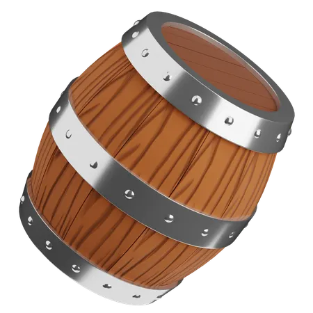 Tonneau de bois  3D Icon